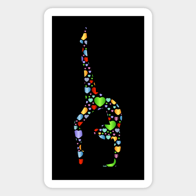 Gymnastics Silhouette Magnet by LetsBeginDesigns